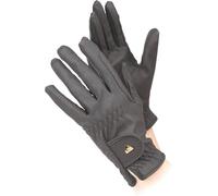 Shires Aubrion PU Synthetic Leather Horse Riding Gloves Child - Black Medium, Black