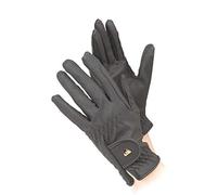 Shires Aubrion PU Synthetic Leather Horse Riding Gloves Child - Black X-Large, Black