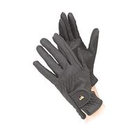 Shires Aubrion PU Synthetic Leather Ladies Horse Riding Gloves - Black Large, Black