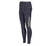 Shires Aubrion React Non-Stop Young Rider Childrens Riding Tights - Shadow (UK, Age, 7 Years, Regular) Black
