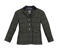 Shires Aubrion Saratoga Childs Riding Jacket - Dark Green Check 28