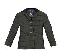Shires Aubrion Saratoga Childs Riding Jacket - Dark Green Check 30