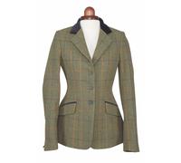 Shire Women's Riding Jacket Aubrion Saratoga - Red, Yellow & Blue Check - UK 20 (44")