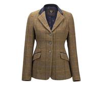 Shire Women's Riding Jacket Aubrion Saratoga Oak Brown Check Size 42