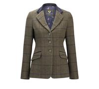 Shires Aubrion Saratoga Womens Riding Jacket - Spruce Green Check 46"