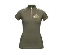 Shires Aubrion Team Short Sleeve Womens Base Layer - Moss Large