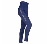 Shires Aubrion Team Womens Winter Riding Tights - Navy Blue Medium