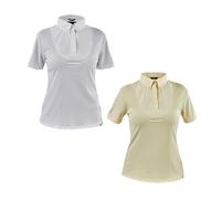 Shires Aubrion Young Rider Short Sleeved Show Shirt in White Or Yellow 10259, White, 7-8 Years
