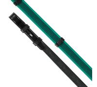 Shires Aviemore Continental Rubber Grip Reins Black/Green 54X5/8