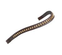Shires Aviemore Large Diamante Browband Havana/Gold - Cob