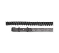 Shires Aviemore Leather Plaited Leather Reins - Black 54" x 3/4"