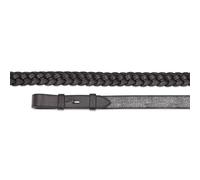 Shires Aviemore Leather Plaited Leather Reins - Black 54" x 5/8