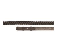 Shires Aviemore Leather Plaited Leather Reins - Havana 54" x 5/8"