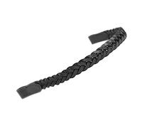 Shires Aviemore Plaited Browband - Black Cob