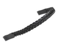 Shires Aviemore Plaited Browband - Black - Size: Cob
