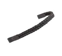 Shires Aviemore Plaited Browband - Brown Pony