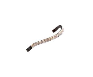 Shires Aviemore Wide Diamante Browband Havana/Peach - Pony