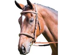 Avignon Padded Raised Cavesson Bridle - Full · Oak