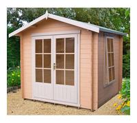 Shires Barnsdale 19 mm Log Cabin 8 x 8 Feet in Light Brown Shires Light Brown