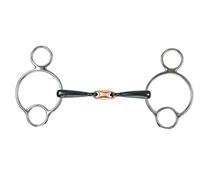 Shires Black Sweet Iron Universal With Lozenge Horse Bit UK 5 1/2", Black Sweet Iron