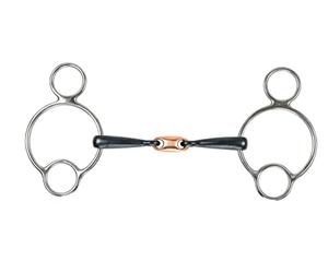 Shires Black Sweet Iron Universal With Lozenge Horse Bit UK 5 1/2", Black Sweet Iron