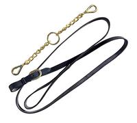 Blenheim Black Newmarket Chain Lead Rein - Small
