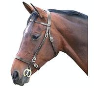 Shires Blenheim Plain Inhand Bridle - Havana Cob