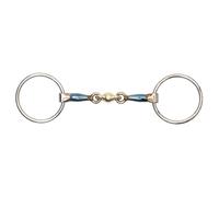 Shires Blue Alloy Loose Ring with Lozenge - Horse Bridle Bits - Size: 5 inch