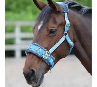 Shires Blue Fleece Lined Headcollar - Full Size