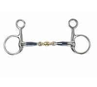 Shires Blue Sweet Iron Hanging Cheek Snaffle with Lozenge Silver - 4.5"