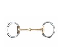 Shires Brass Alloy Flat Ring Jointed Eggbutt Snaffle - 5"