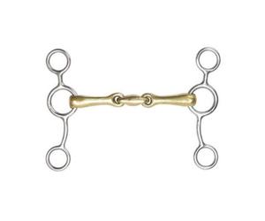 Shires Brass Double-Jointed Horse Tom Thumb Bit Brass (5In)