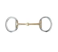 Shires Brass Jointed Horse Eggbutt Snaffle Bit Brass (4.5In)