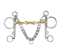Shires Brass Lozenge Horse Pelham Bit Brass (5In)