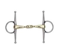 Shires Brass Lozenge Horse Snaffle Bit Brass (4.5In)