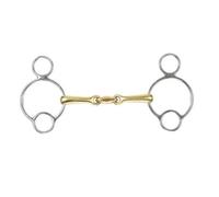 Shires Brass Lozenge Horse Universal Bit Brass (4.5In)