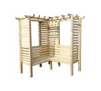 Shires Clematis 6 x 6 Feet Pressure Treated Corner Arbour in Brown Shires Brown