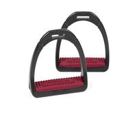 Shires Coloured Compositi Stirrups 686, Burgundy, Adults