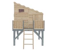 Shires Command Post + Platform Playhouse Kid's Wendy House in Brown Shires Brown