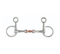 Shires Copper Lozenge Horse Hanging Cheek Snaffle Bit Silver (6In)