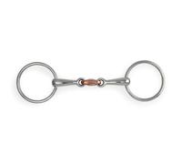 Shires Copper Lozenge Horse Loose Ring Snaffle Bit Silver (5.5In)