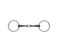 Shires Copper Lozenge Sweet Iron Snaffle - Black Sweet Iron - 6