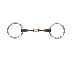 Shires Copper Lozenge Sweet Iron Snaffle - Horse Bridle Bits - Size: 4.5 inch