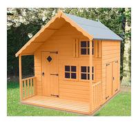 Shires Crib 7 x 6 Feet Single Door with Three Windows Playhouse in Light Brown Shires Light Brown