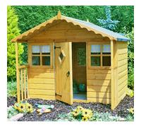 Shires Cubby Playhouse Kid's Wendy House in Brown Shires Brown