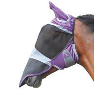 Shires Deluxe Horse Fly Mask With Ears & Nose Purple (Pony)