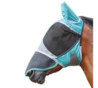 Shires Deluxe Horse/Pony Fly Mask With Ears & Nose UV Protection (Small Pony, Green)