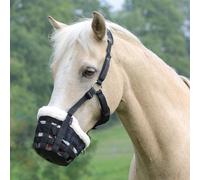 Shires Deluxe Nylon Grazing Muzzle - Black - Size: Extra Full