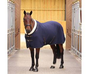 Shires Deluxe Tech Cooler for Horses Navy - 5'9" / 69"