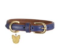 Shires Digby and Fox Padded Leather Dog Collar - XXL (65 - 70cm) · Navy